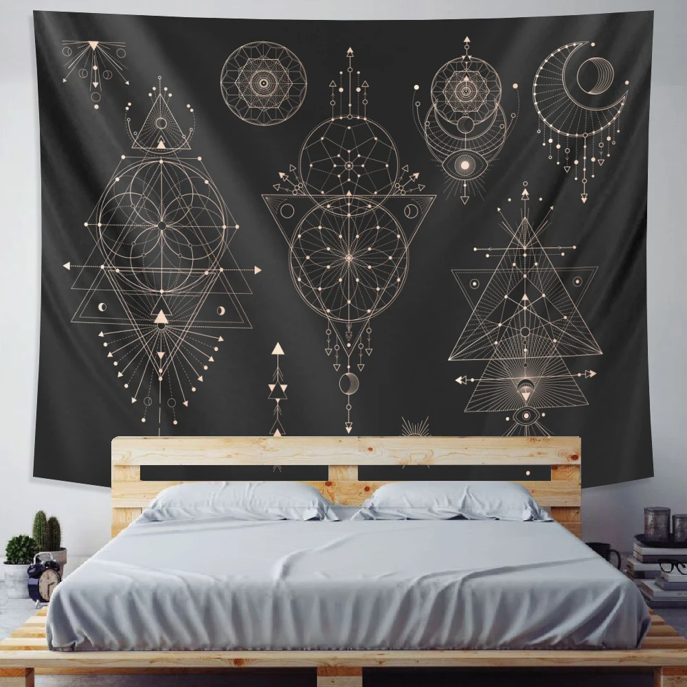 Психоделическая сцена животное домашнее Искусство декоративный гобелен ведро