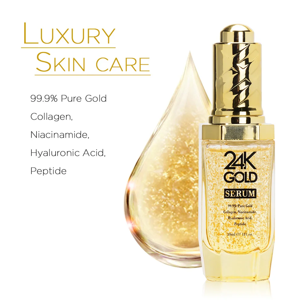 Сыворотка для лица Neutriherbs 24 K Gold сыворотка с гиалуроновой кислотой эссенция для ухода увлажняющая и осветляющая кожу