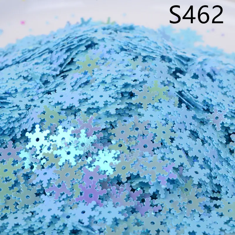 Блестящие пайетки с блестками в виде снежинок 10 цветов 7 мм для дизайна ногтей