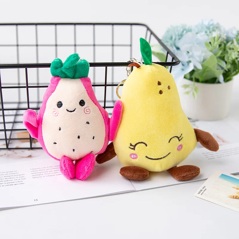 12 см плюшевая имитация фруктов лимон дракон фрукты ананас груша с выражением
