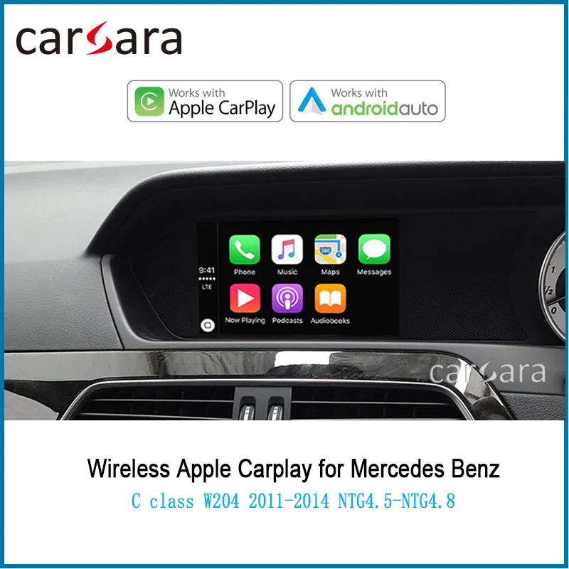 Беспроводной CarPlay Android авто для C класса W204 AirPlay Phonelink Box 2011 2014 NTG4.5 система интерфейс