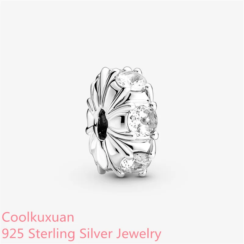 

2021 Winter 925 Sterling Silver Long Pronged Sparkling Clip Charm beads Fits Original Pandora bracelets Jewelry Making