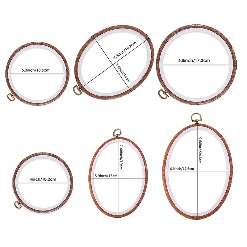 10 2 см 24 6 швейный инструмент круглые обручи для вышивки набор рамок пластиковые