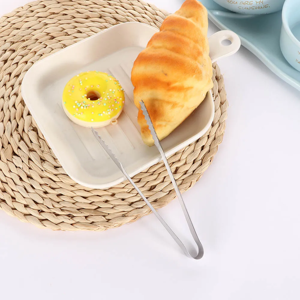 1 шт. щипцы для пищи из нержавеющей стали барбекю бара зажим хлеба еды ледяной