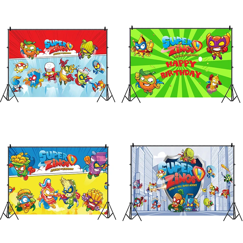 Супер Zings фон для мальчиков вечеринка в честь Дня Рождения принц фотография Фон