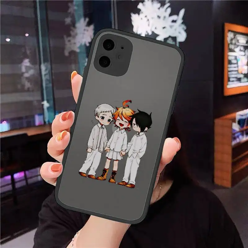 

The Promised Neverland love cute Phone Case Matte Transparent for iPhone 11 12 7 8 s mini pro X XS XR MAX Plus coque