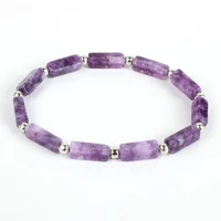 boho rectangle crystal beads bracelet 12 styles natural stone strand bracelets for women girls friendship gifts jewelry