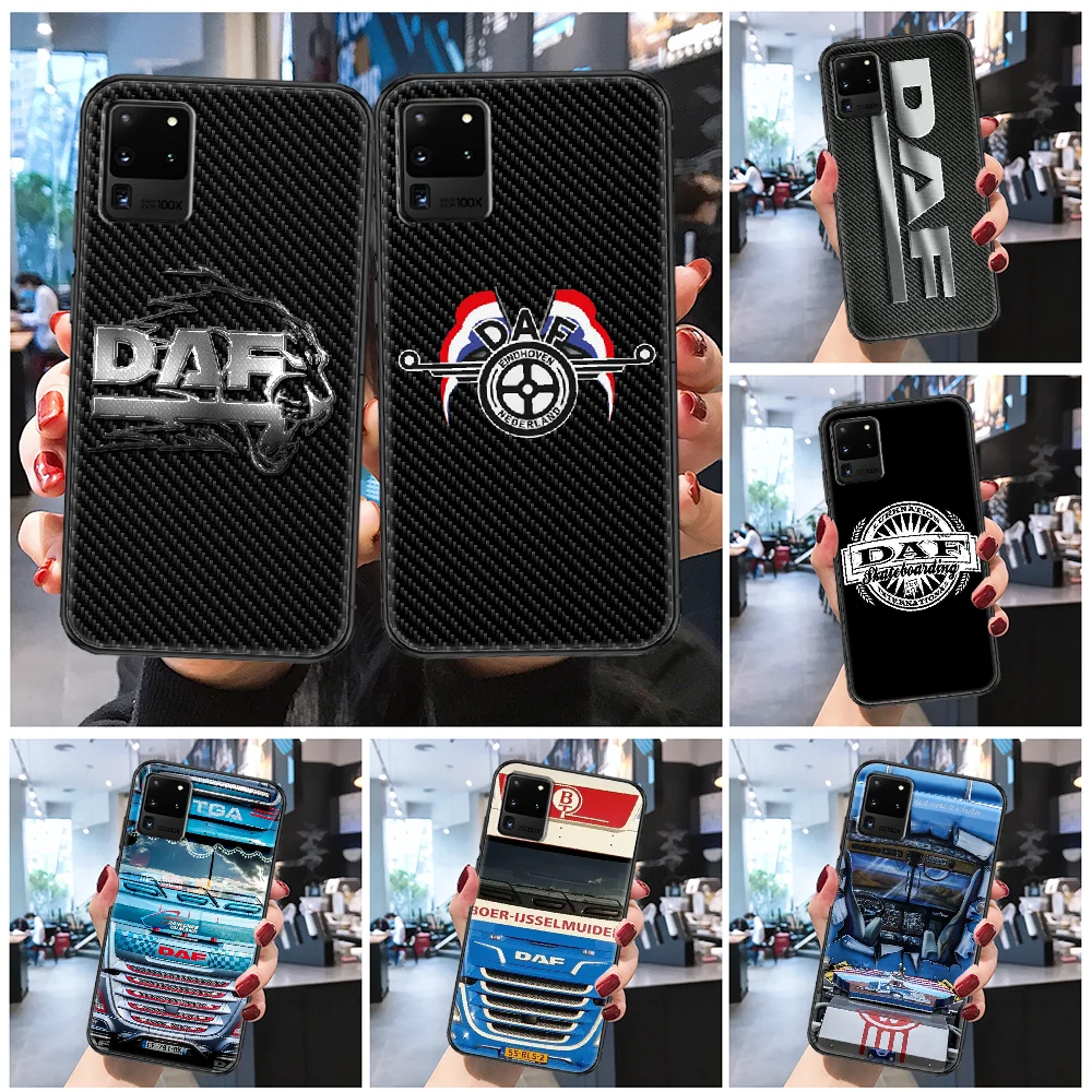 DAF Truck logo Phone case For Samsung Galaxy Note 4 8 9 10 20 S8 S9 S10 S10E S20 Plus UITRA Ultra Frosted black soft cell cover