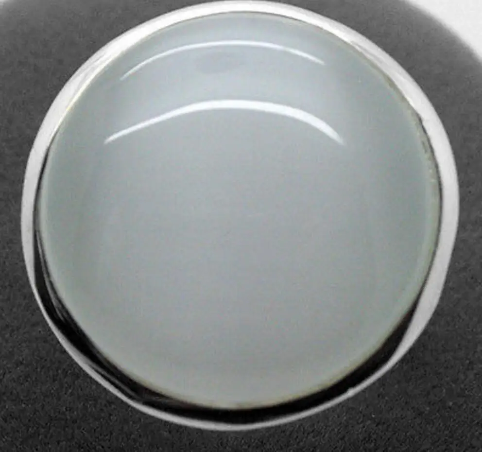 Бесплатная доставка редкий белый опал кошачий глаз 24 мм Серебряное ювелирное