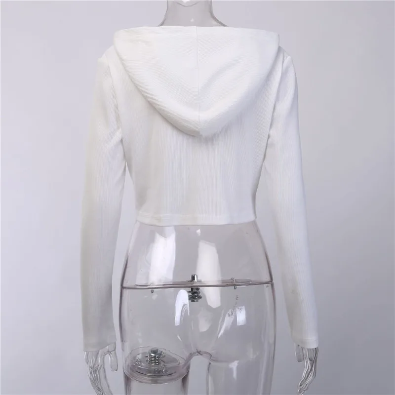 OUMEA женские двойной конец застежки-молнии металла ребра укороченные трикотажные