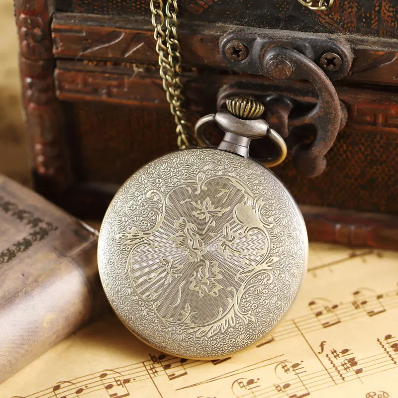 

Retro Men Transparent Pocket Watch Unique Art Pattern Open Face Unisex Simple Design Necklace Pocket Watch reloj de bolsillo