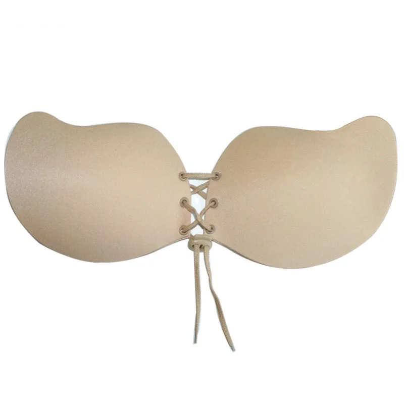 Сексуальный бюстгальтер с пуш-ап без бретелек и спинки бесшовные клей невидимых