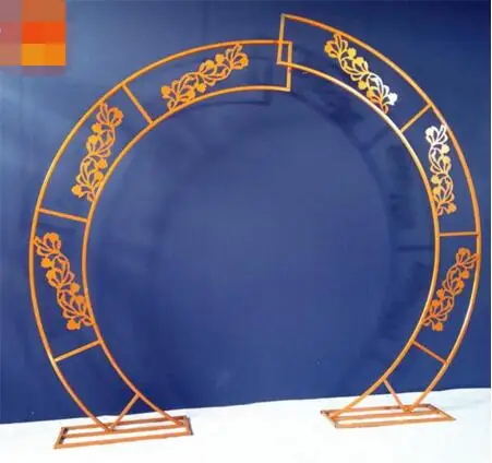New wedding props: Crescent arch iron art baking paint golden round flower arranging door | Дом и сад
