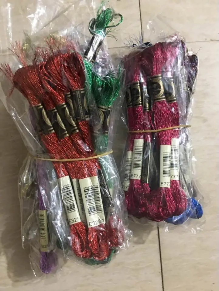 Top selling Cross stitch gold and silver threads / cross embroidery thread Custom colors | Дом и сад
