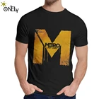 Мужская хлопковая футболка с логотипом Метрополитен LL, с противогазами, с круглым вырезом