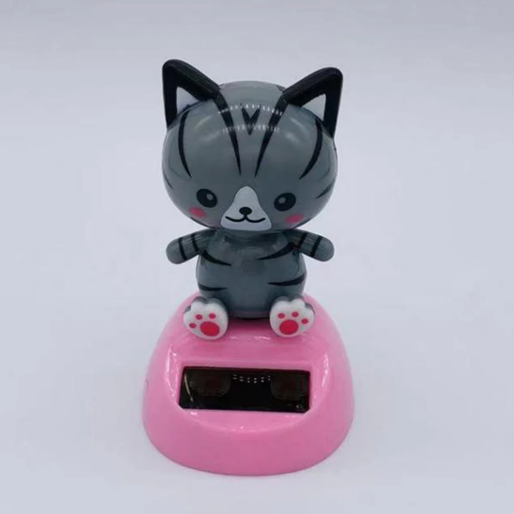 Танцевальная игрушка на солнечной батарее с вращающейся головой фигурки кошек