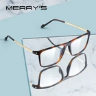 MERRYS Дизайнерские мужские роскошные очки TR90, оправа для очков, мужские винтажные очки , очки для близорукости по рецепту S2817