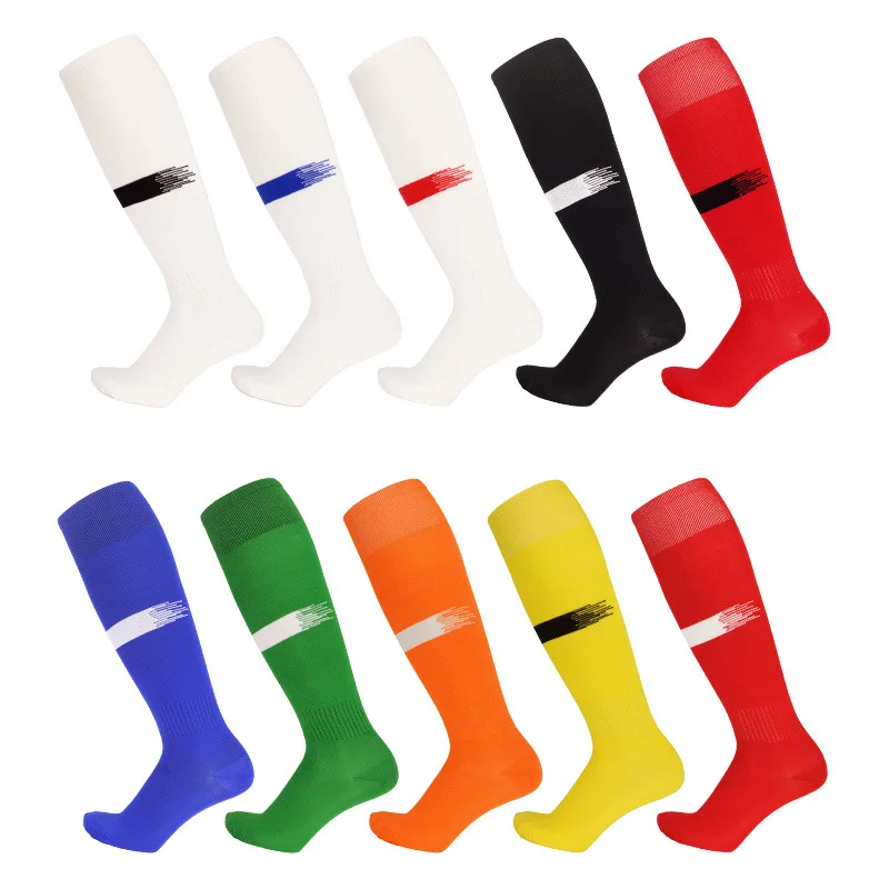 

Spring Summer Thin Style Soccer Socks Adult Children Breathable Ball Sports Socks Men Boys Over Knee Football Socks SKH035