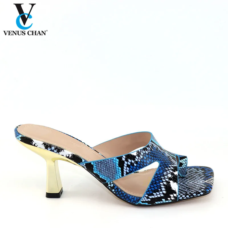 Синие женские туфли высокого качества и особого дизайна туфли-лодочки В