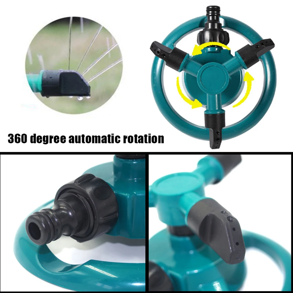 

Garden Sprinklers Automatic Watering Grass Lawn 360 Degree Rotating Water Sprinkler 3 Arms Nozzles Garden Irrigation Tools