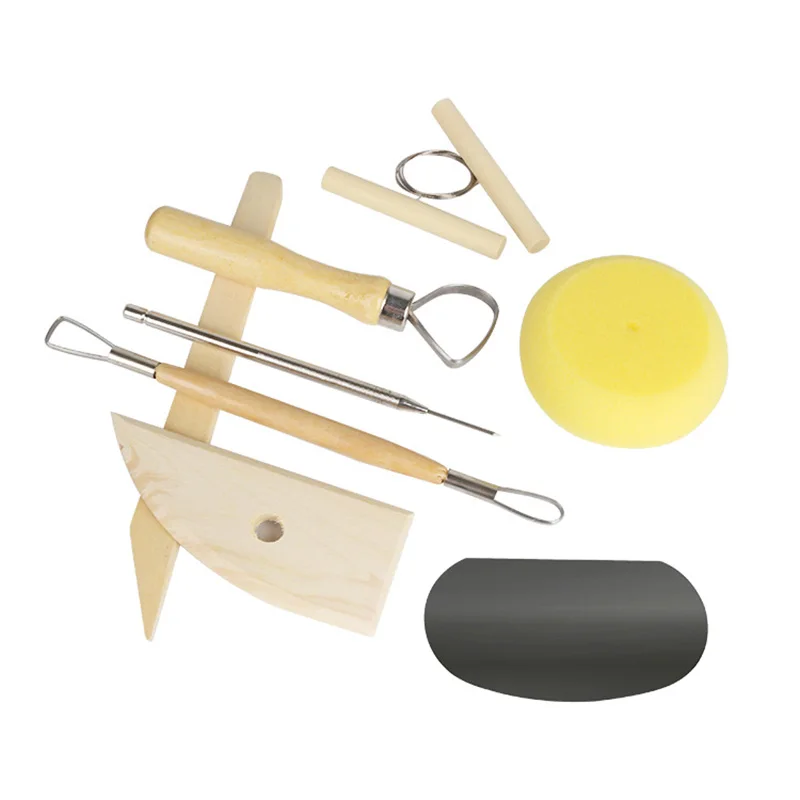 

Simplicity Popular Pottery Tool Fashionable Durable Universal Wood Knife Molding Tools Practical 8 Piece Set Handicrafts