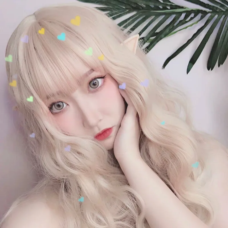 Лидер продаж 2020 женская воздушная челка длинные вьющиеся волосы шерстяной головной убор с механизмом