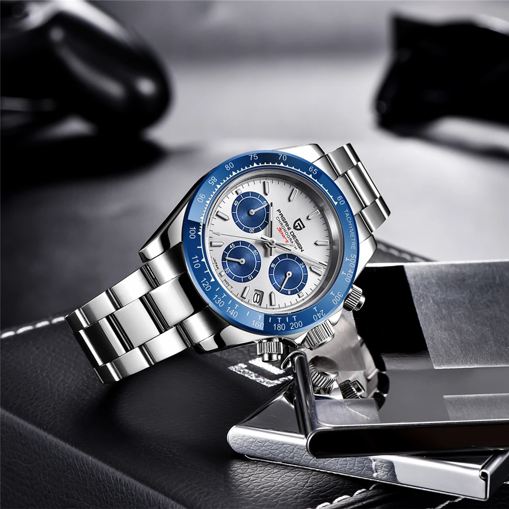 2022 New PAGANI Design Top Brand Men's Sports Quartz Watches Sapphire Stainless Steel Waterproof Chronograph Luxury Reloj Hombre