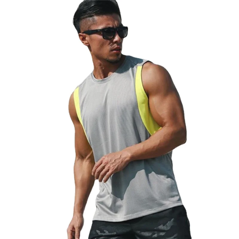 

2021Summer Men's Vest Sleeveless Quick-drying Running Sports Loose Casual Vest Mens Tank Top Men's Tops Gym Clothing Men Vests