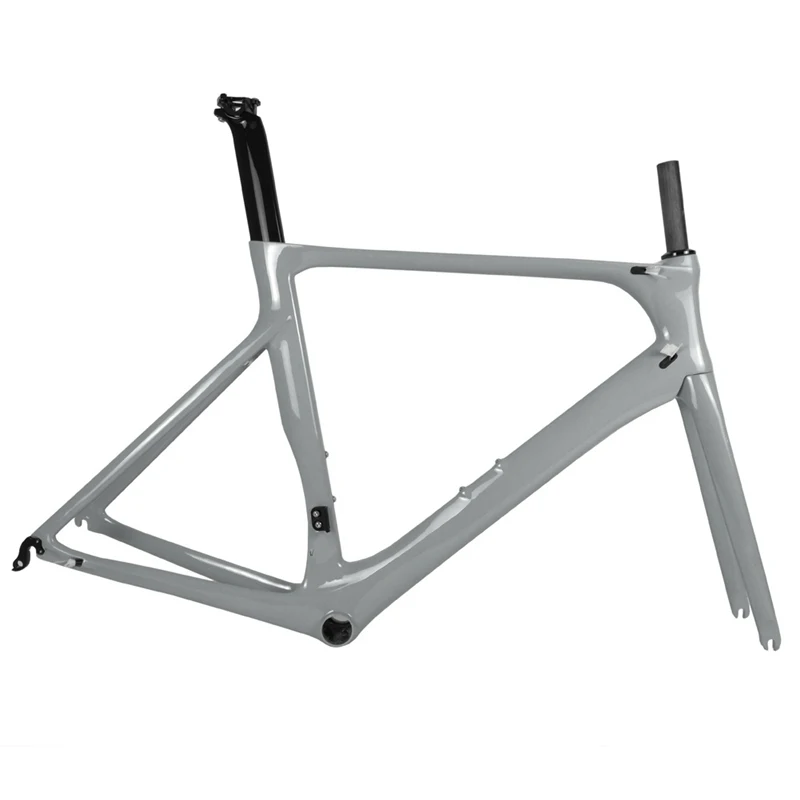 Gray Color Spcycle T1000 карбоновые рамы для дорожного велосипеда Aero гоночный дорожный руль для велосипеда, углеродный кадров 700C карбоновые рамы для дорожного велосипеда ets 50/53/56 см - Цвет: Gray Color
