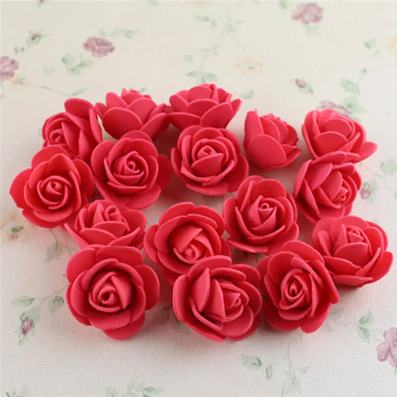 3 5 см 100 шт/партия Большой ПЭ пена Искусственный цветок розы голова дома Свадебные