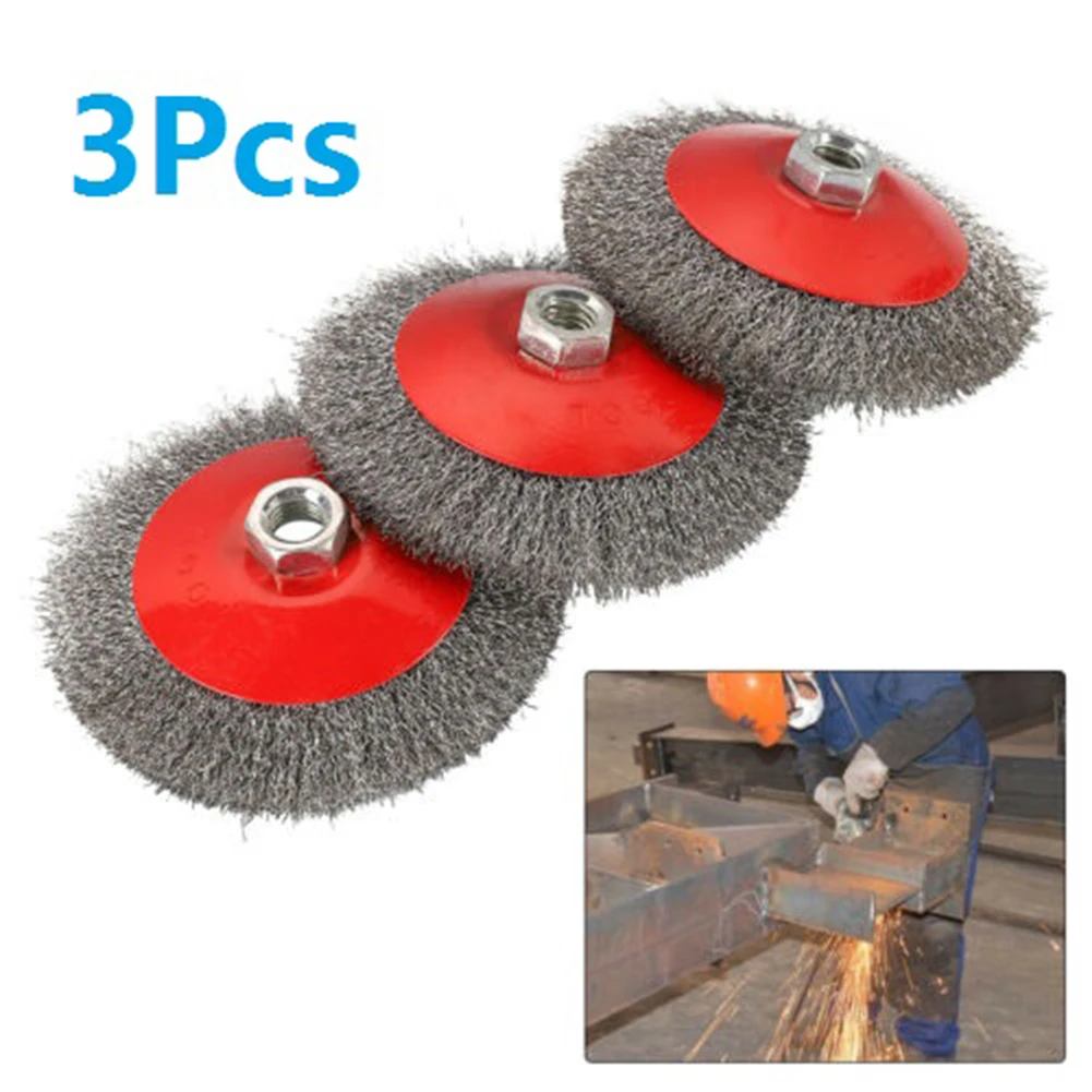 

Type Steel Wire Wheel Brush Cup Crimp Wire Wheel Wire Brush Tool Rotary tool kit