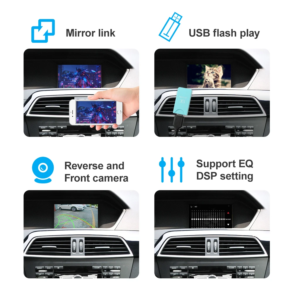

Wireless Carplay Module Decorder Box for Mercedes C Class W204 W205 E Class W212 CLA W117 W212 W211 W210 W124 Android Auto USB