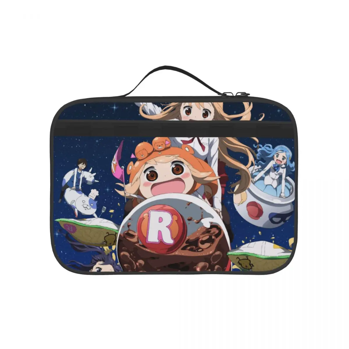 

Himouto Umaru Chan Lunch Bags for Women Insulated Lunch Box Cooler Tote Bag with Front Pocket Reusable Lunch Bag for Men Adults