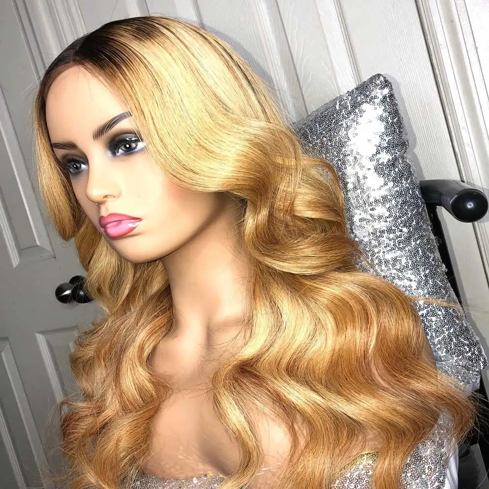 13*6 глубокая часть парик из натуральных волос на кружеве предварительно