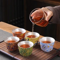 handmade ceramic silver plated high end luxury handmade kungfu tea set with gift boxfit for gifts between friends