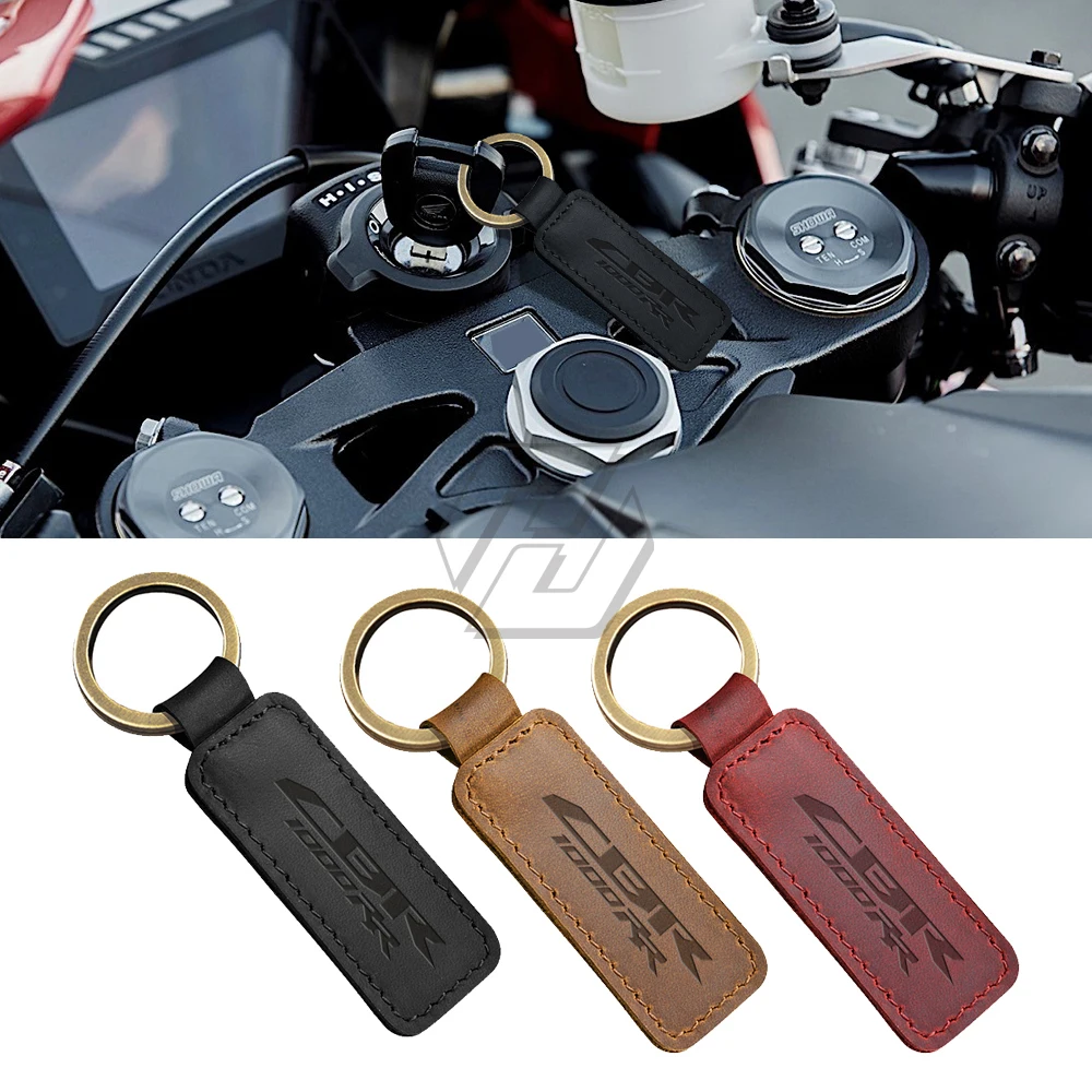 

For Honda CBR1000RR CBR 1000RR Models Motorcycle Keychain Cowhide Key Ring