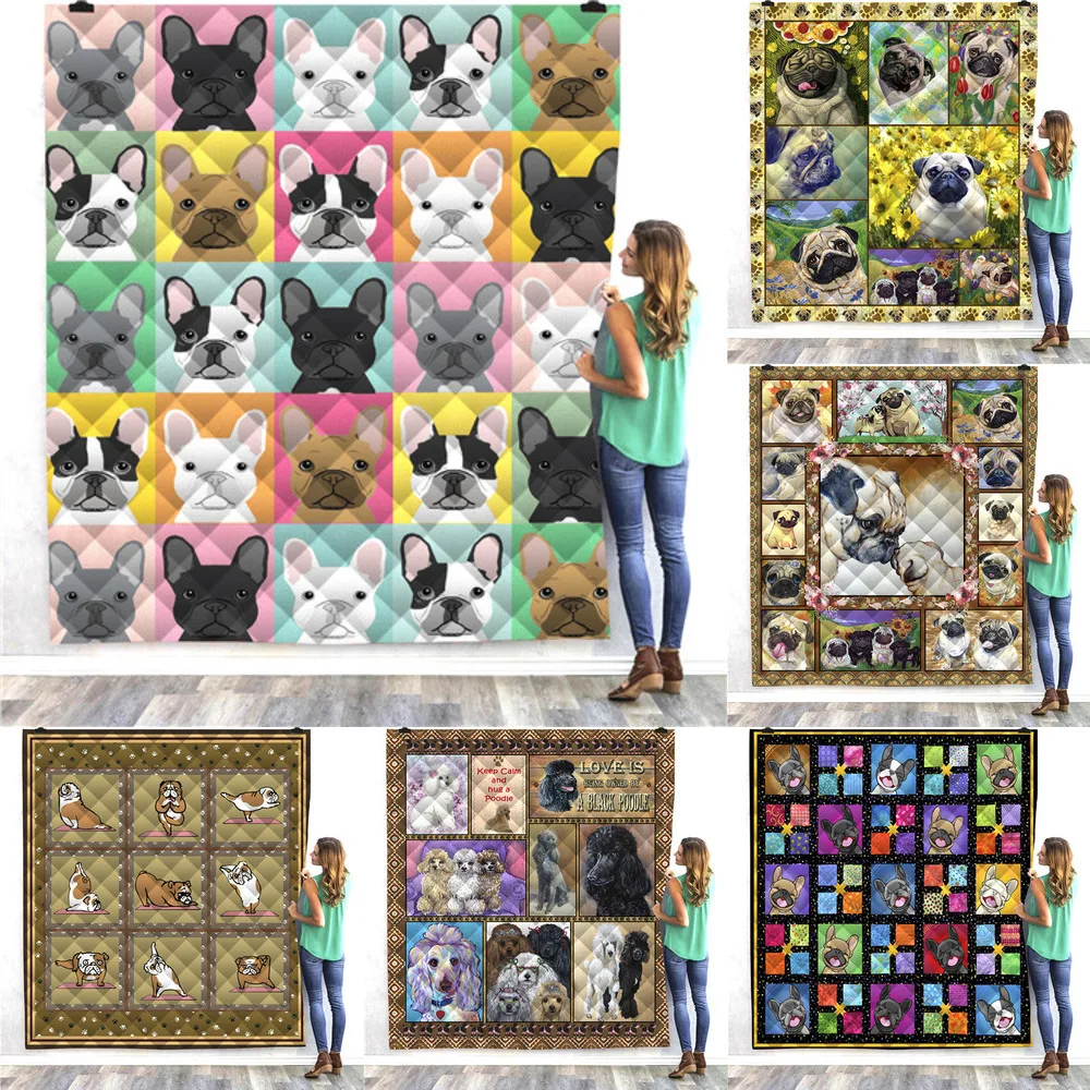 Мягкое всесезонное одеяло SOFTBATFY с изображением собак для детей и взрослых мягкое