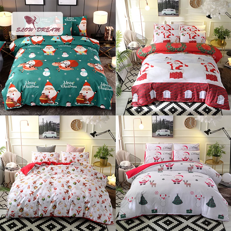 Комплект постельного белья рождественский подарок снеговик украшение для дома