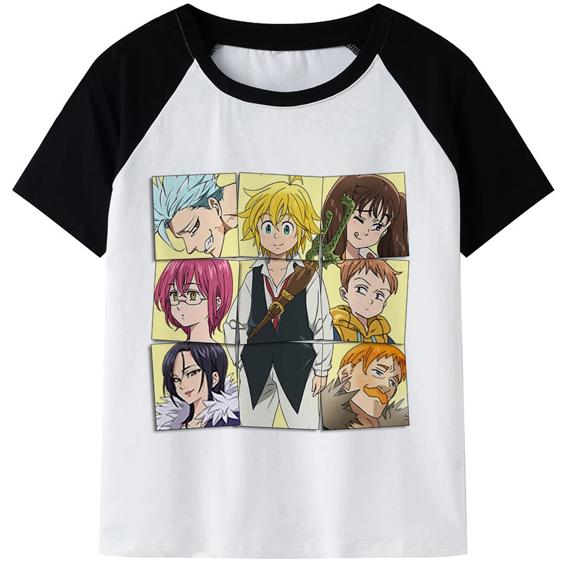 

Seven Deadly Sins T Shirt Men/women Kawaii Summer Tops Japanese Anime Cartoon Graphic Tees Unisex Funny Fashion T-shirt Male