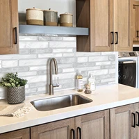 MORCART Self Adhesive Peel and Stick Tiles home decor Waterproof Kitchen Bathroom Vinyl Mosaic Peel And Stick Tile Stickers 1PCS