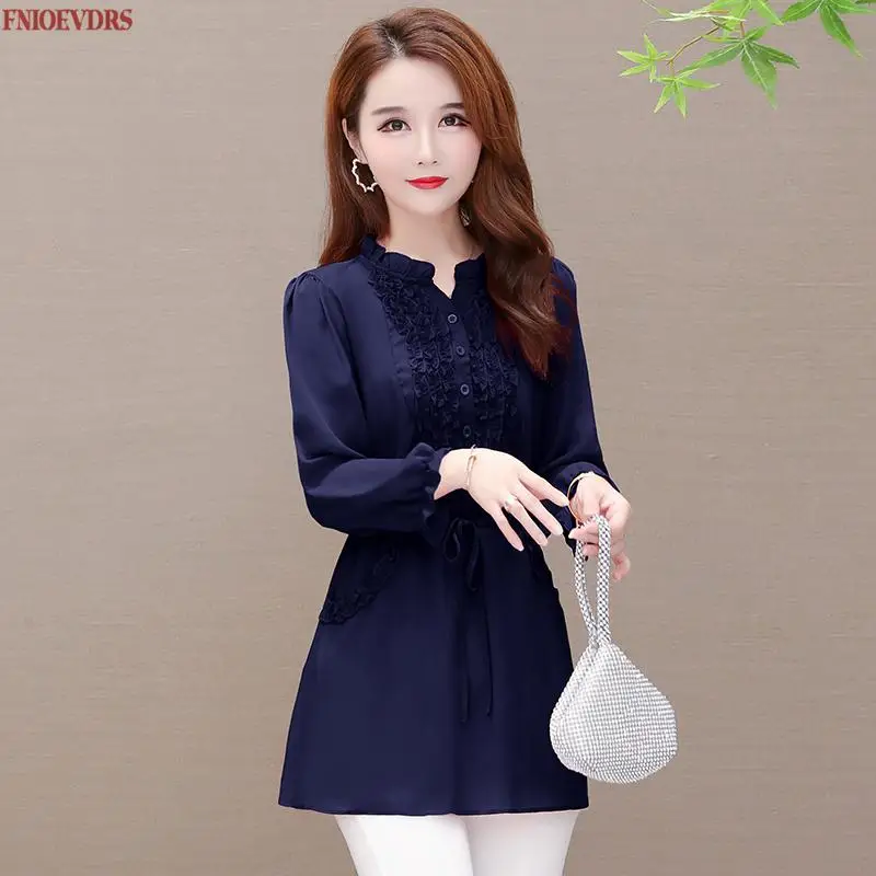 Блузка женская летняя Длинная с баской элегантная офисная туника осень