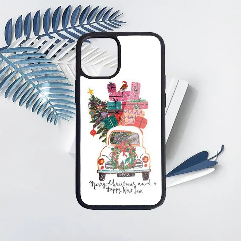 

Merry Christmas New Year gift Phone Case for iPhone 11 12 pro XS MAX 8 7 6 6S Plus X 5S SE 2020 XR Hard PC