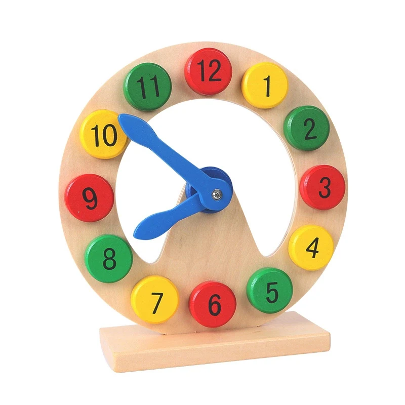 

NEW Kids Wooden Toys Learn To Tell Time Wooden Digital Clock Montessori Teaching Aids Baby Early Learning Toys for Children