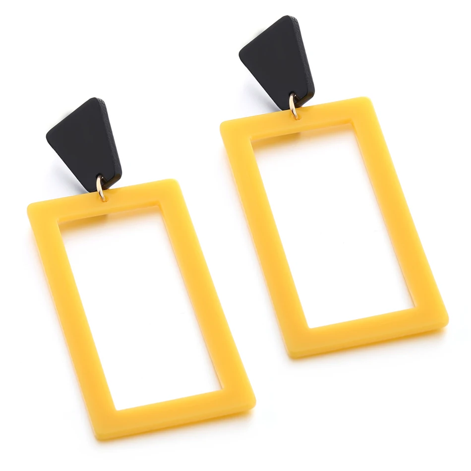 Женские акриловые летние Висячие серьги подвески для женщин геометрические