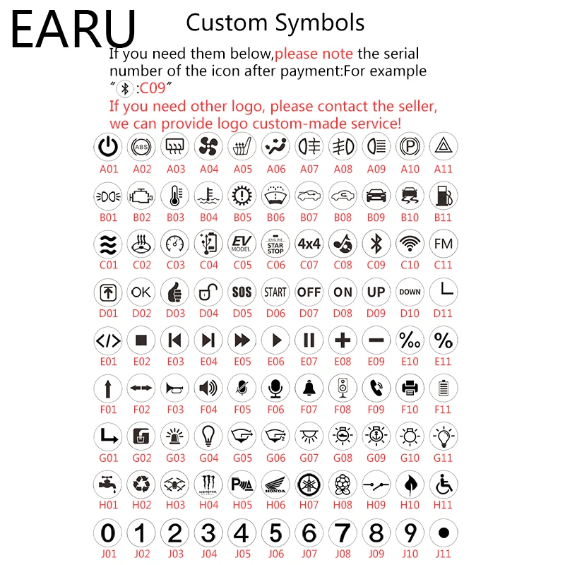 Значок символа логотип по индивидуальному заказу водонепроницаемый IP67