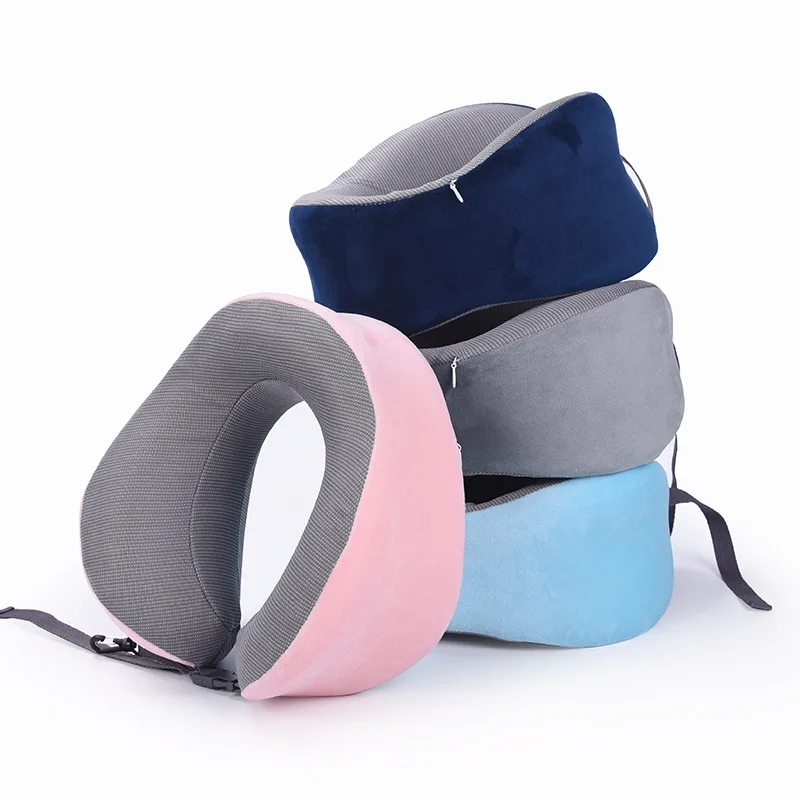 1pc U-shaped Neck Pillow Memory Foam Car Travel Air Plane Home Head Support Office Cushion Comfortable | Дом и сад
