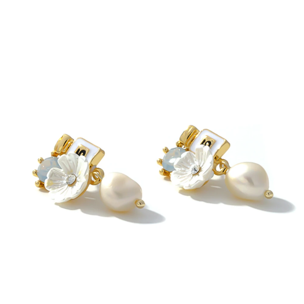 YMYW модные висячие серьги в виде цветка из натуральной раковины роскошные с