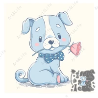 2022 new metal cutting dies stencils for scrapbooking cute baby dog pet animal decoration album christmas cards embossing mould