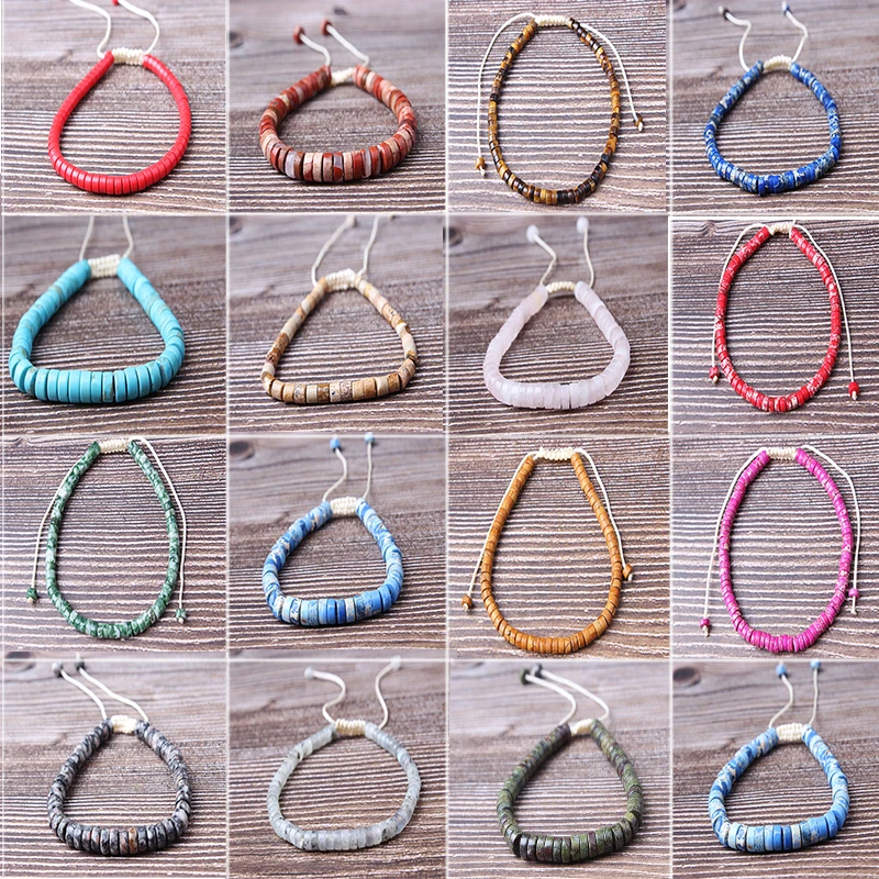 

Lanli 3x6mm Fashion Natural Stone Loose Beads Spacer Round Beads Diy Bracelet Necklace Earrings Accessories Series