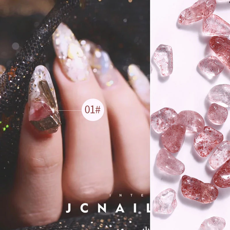 1 Box Crystal Natural Stones Irregular Crushes Colorful Nail Art Decorations Japanese Style DIY UV Gel Polish Accessories | Красота и